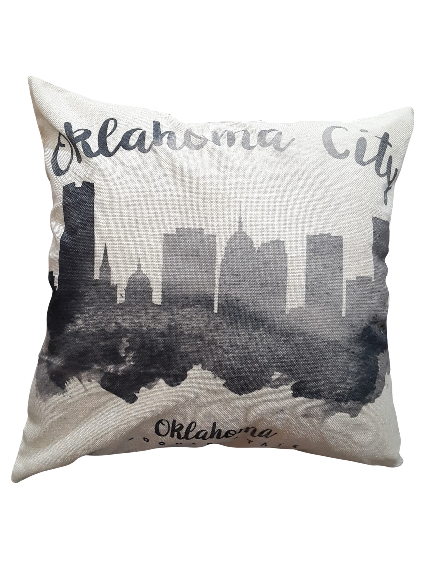 Oklahoma City Skyline Pillow Cover - Limited Edition